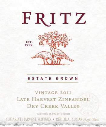 2011 Estate Late Harvest Zinfandel