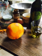 Olio D'Natalia cake with orange zest
