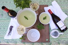 Chilled Pea soup with Mint